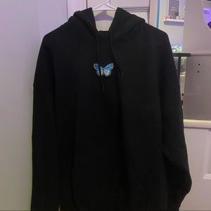 butterfly black hoodie